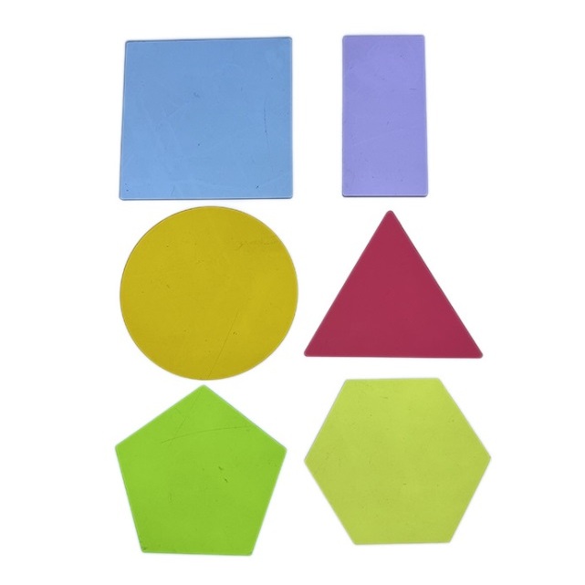 Montessori Transparent Geometric Shape - Rectangle Triangle Circle ...