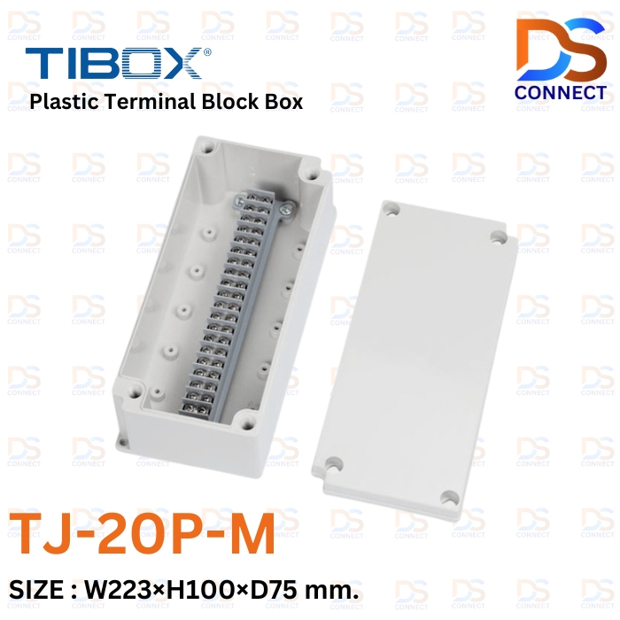 TIBOX TJ-20P-M Plastic Terminal Block Box กล่องพลาสติก พร้อมเทอร์มินอล ...