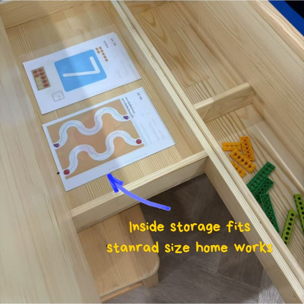 Multifunction Kids Lego Table with Storage Top Reversible/โต๊ะของเล่นเล ...