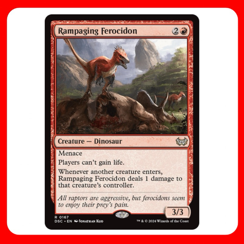 [MTG] Rampaging Ferocidon [DSC] [RED] [RARE] [NORMAL] [ENG] (การ์ดเมจิค ...