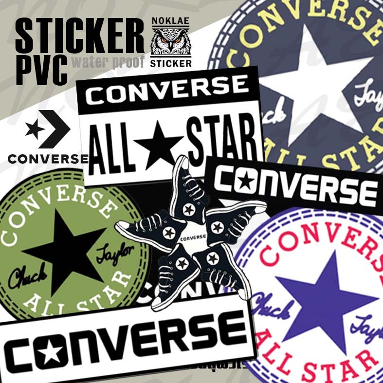 Sticker converse สติ๊กเกอร์คอนเวิส กันน้ำ สติ๊กเกอร์ติดรถ ติดวัสดุผิว ...