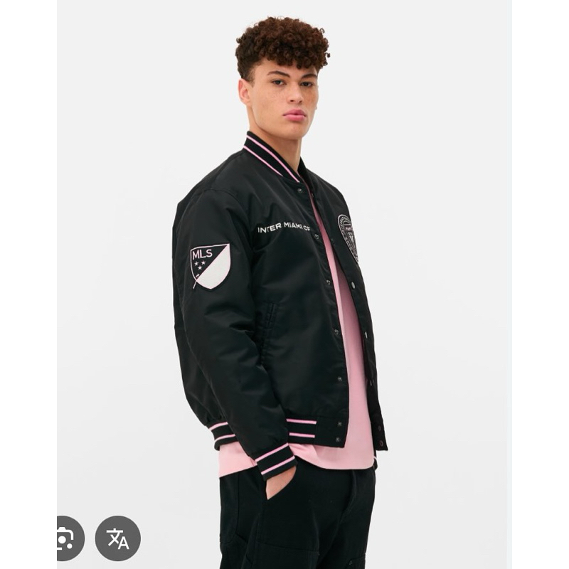 เสื้อแจ็คเก็ต primark x Inter Miami Bomber Jacket ขนาดoversize ของแท้ ...