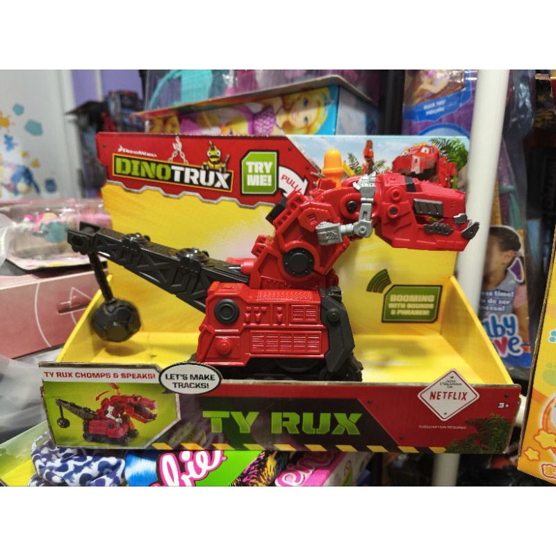 DreamWorks DINOTRUX TY RUX REVVIT เซตรถพร้อมไดโนเสาร์ ของแท้