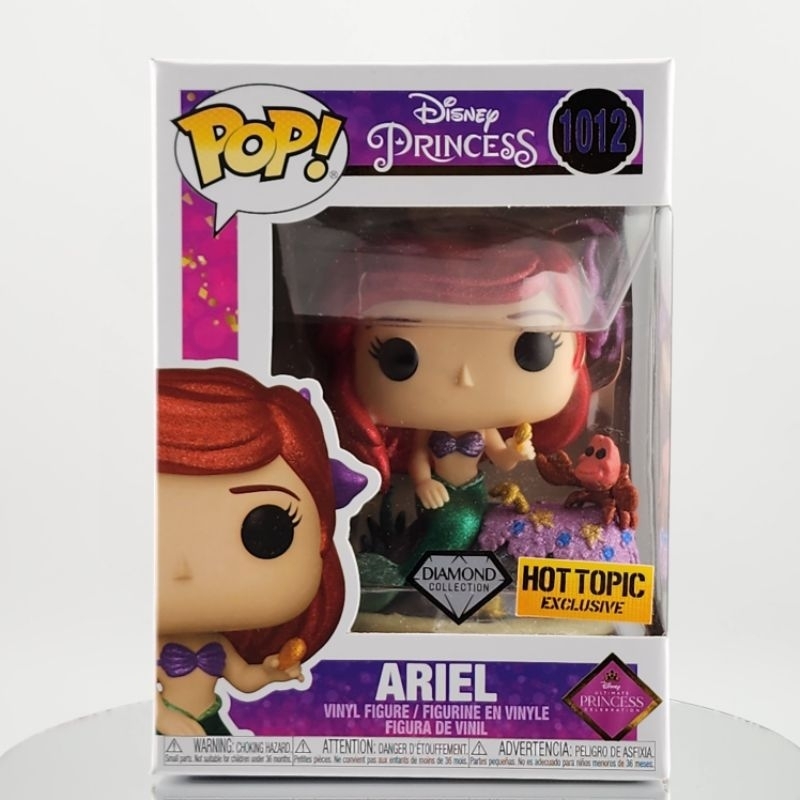 Funko Pop! The Little Mermaid : Ariel [Diamond] HotTopic Exclusive 1012 ...