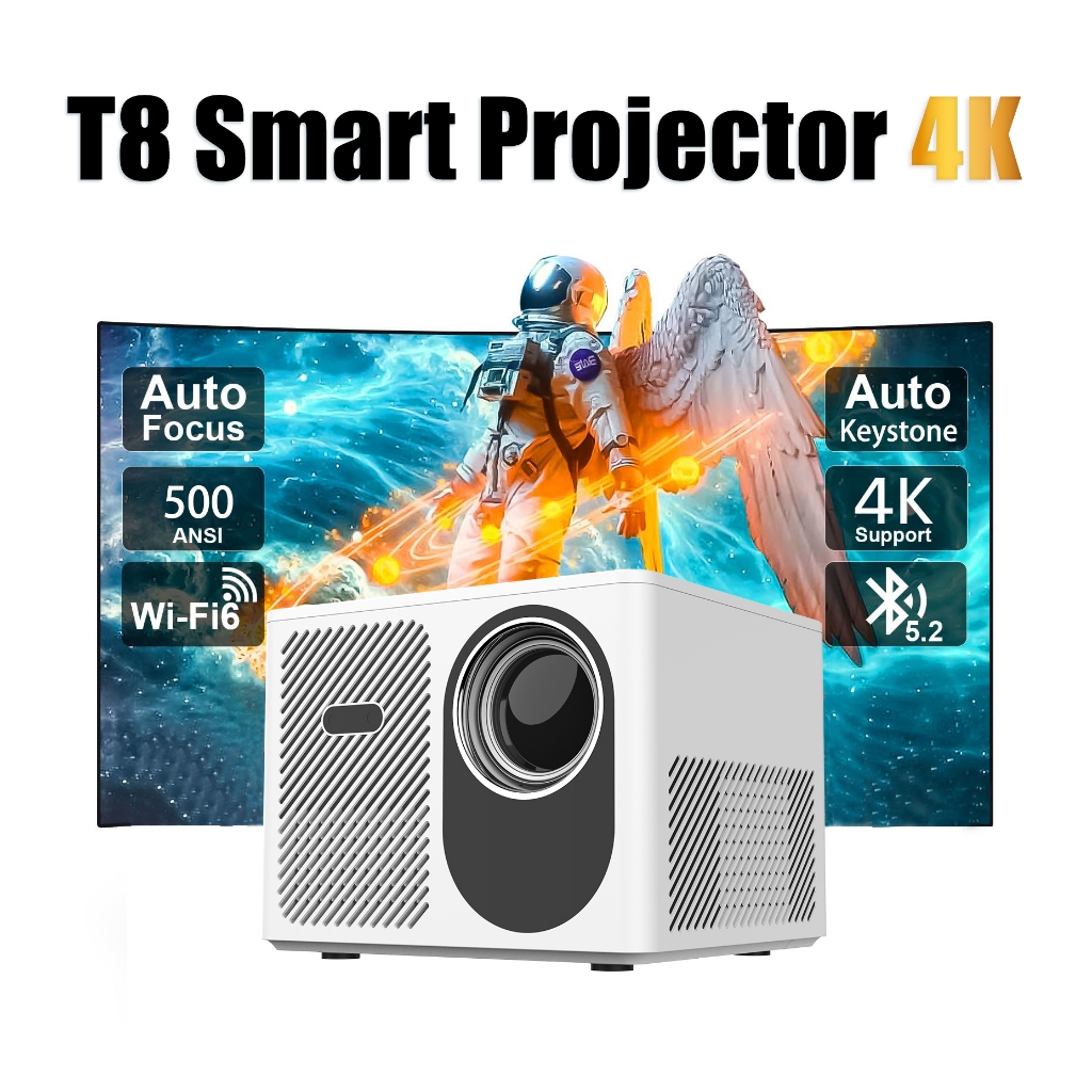Tripsky โปรเจคเตอร์T8 ออโต้โฟกัส Smart Projector Android 11 รองรับความ ...
