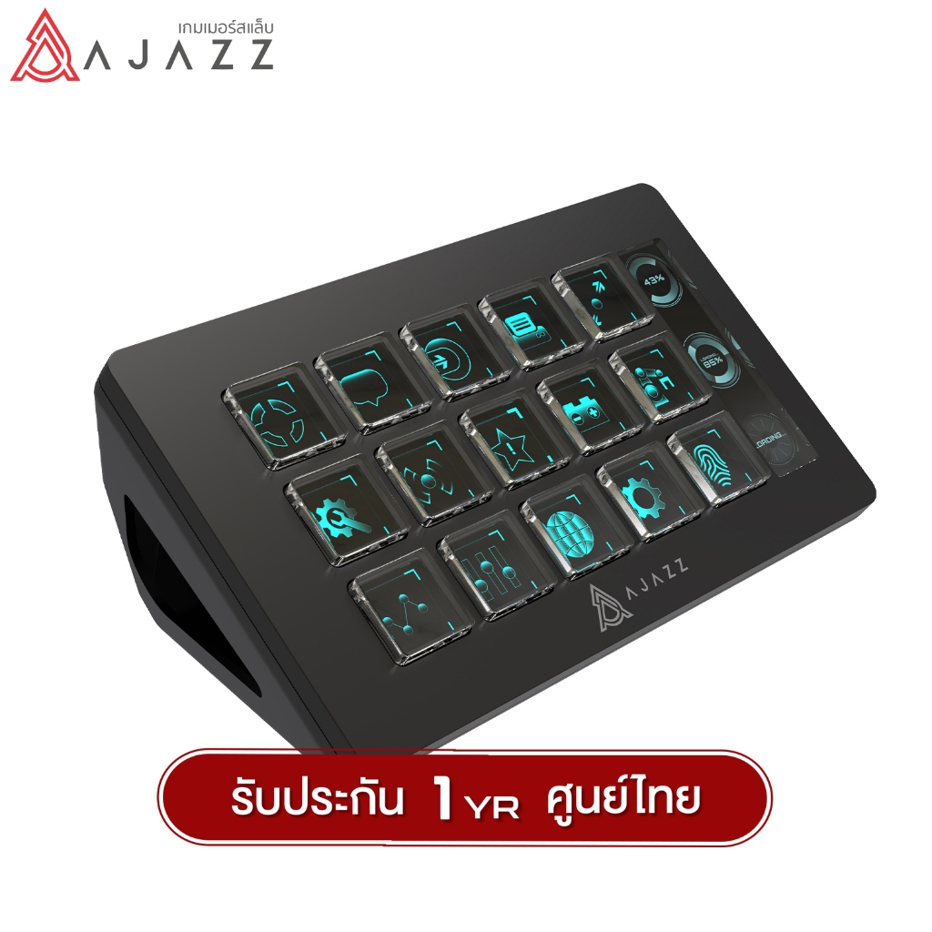 อุปกรณ์เสริมเดสก์ท็อป Ajazz AKP153 Desktop Helper with 15 LCD Switch ...