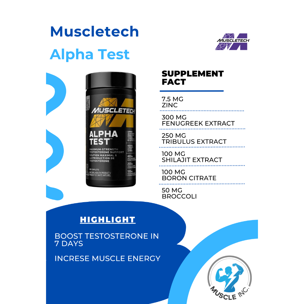 Muscletech- Alpha Test 240cps พร้อมส่ง!! | Shopee Thailand