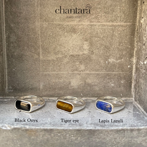 CHANTARA - แหวนสี่เหลี่ยม แหวนเงิน 