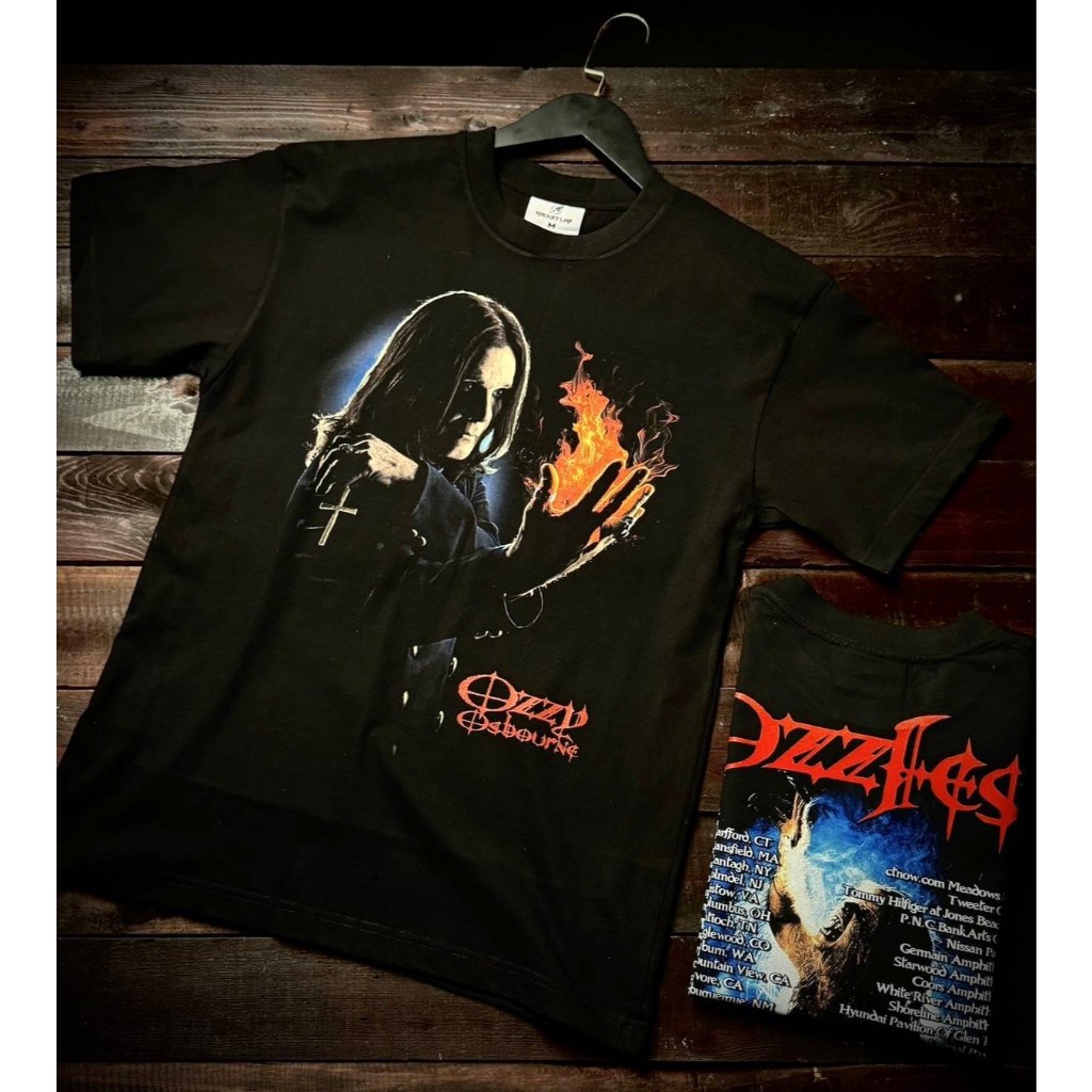 Ozzy Osbourne Rocket Lab เสื้อยืดสีดำ ผ้าคอตตอนพรีเมี่ยม USA สกรีนแบบ ...