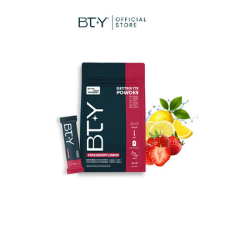 BTY Strawberry Lemon Flavor บีทีวาย กลิ่นสตรอว์เบอร์รีมะนาว รูปแบบผงชง ...