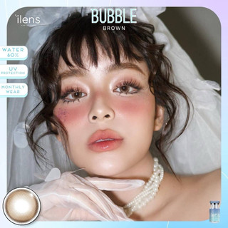 คอนแทคเลนส์ รุ่น ฟองสบู่🫧 Bubble 🩵✨มีค่าสายตา DIA14.5 L ค่าอมน้ำ60%  เลนส์ป้องกันรังสี UVA/UVB☀️