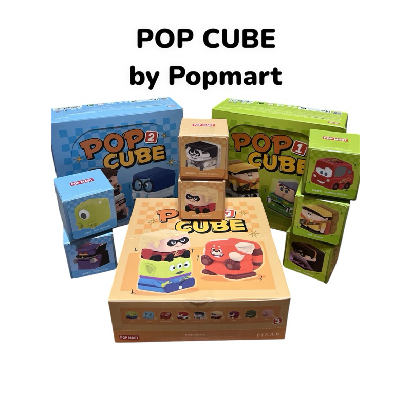 POP CUBE Disney Pixar Series 1-3 ชก ไม่แกะตัว Popmart | Shopee Thailand