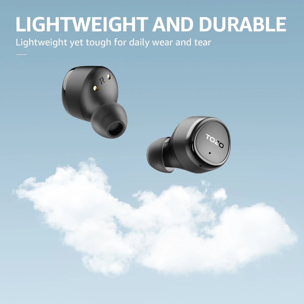 TOZO Agile Solo หูฟังบลูทูธ หูฟังไร้สาย หูฟังอินเอีย เสียงใส Bluetooth 5.3 แบต 7ชม/ชาร์จ IPX4 Game Mode