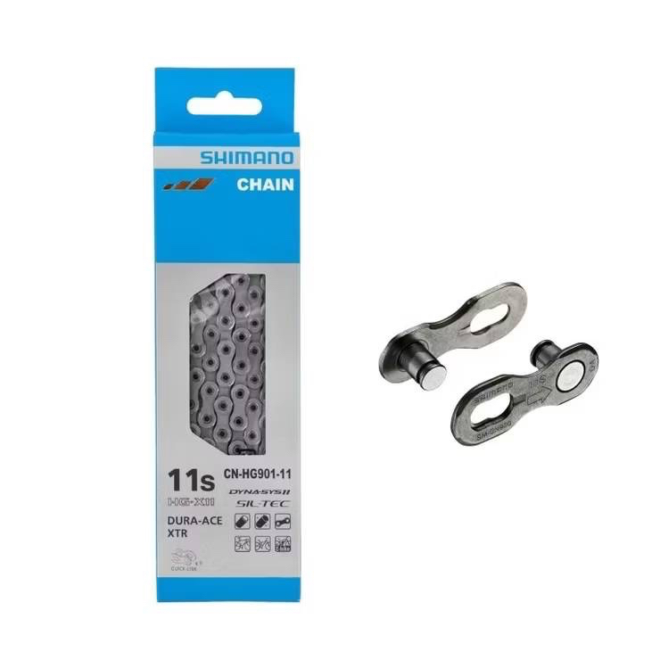 Chaîne De Vélo SHIMANO DURA-ACE XTR CN-HG901 - 11 Vitesses - 116 Maillons - Pour Route Et VTT - Neuf