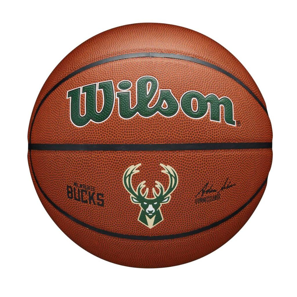WILSON NBA Team Composite Milwaukee Bucks ลูกบาสเกตบอล PU 100% Size 7 ...