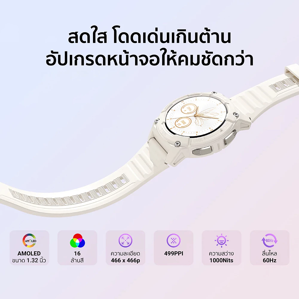 KOSPET BABY TANK S2 สมาร์ทวอทช์ GPS Bluetooth Calling AMOLED 1.32 นิ้ว กันน้ำ 5 ATM -2Y