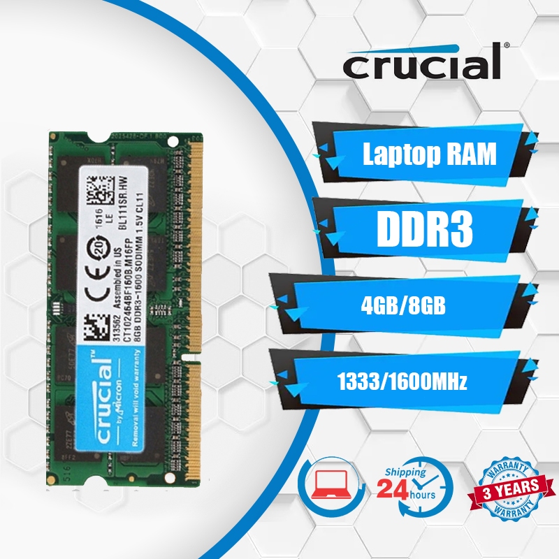 Crucial 8Go DDR3L-1333 SODIMM (2x4Go) Pour Mac - Mémoire PC3-10600