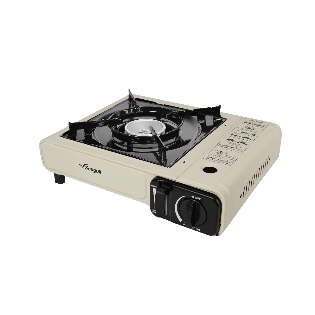 Seagull Picnic Gas Stove เตาแก๊สปิกนิก สีครีม พกพาสะดวก ปลอดภัย ใช้งานง่าย