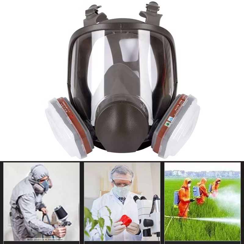 หน้ากากกันแก๊ส หน้ากากกันสารเคมี รุ่น3M6800 จัดชุด7ชิ้น ป้องกันสารเคมี ...