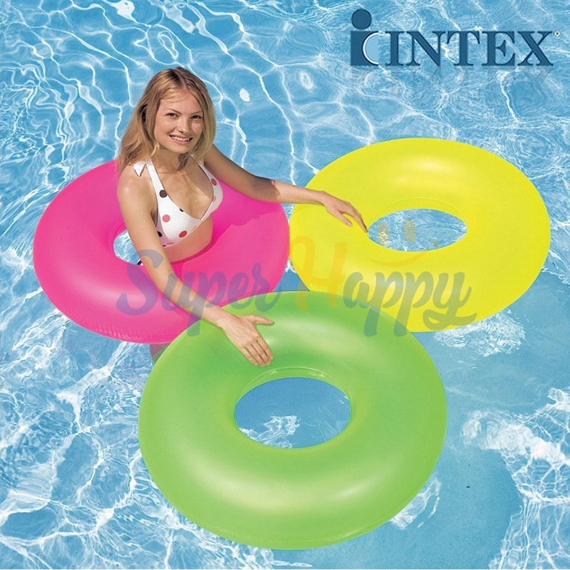 ห่วงยาง Intex (ขนาด 91 CM) รุ่น 59262 สีนีออนแบบขุ่น ห่วงยางเป่าลมของ ...