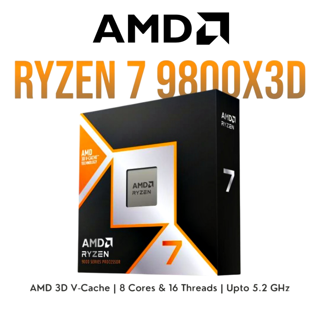 CPU (ซีพียู) AMD RYZEN 7 9800X3D 8C 16T 4.75.2GHz (AMD SOCKET AM5) Shopee Thailand