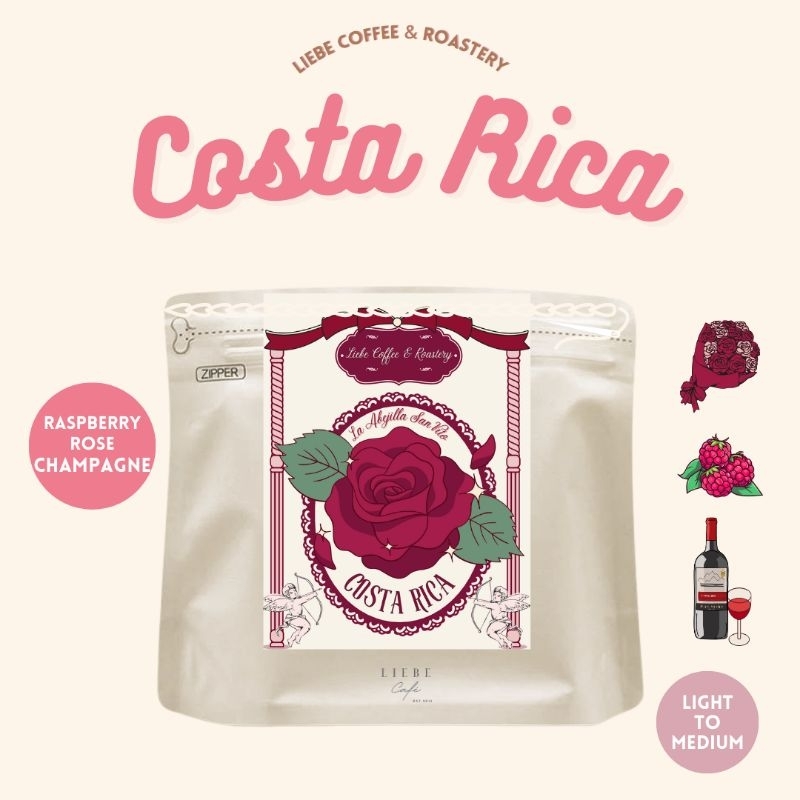 Raspberry Rosé Champagne เมล็ดกาแฟ Costa Rica La Abejilla San Vito ...