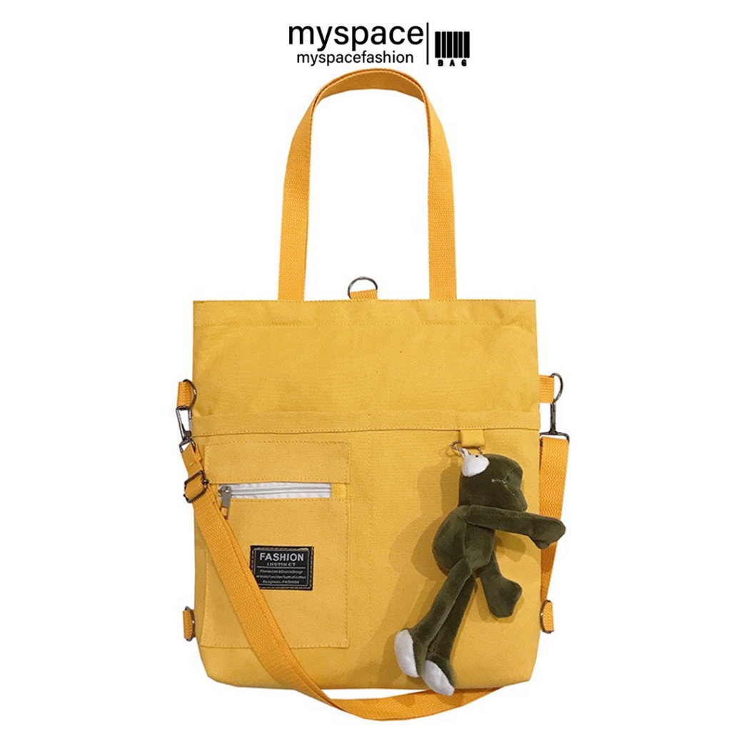 myspacefashion(MY1301)กระเป๋าสะพายผ้า สะพายข้างผ้าแคนวาส | Shopee Thailand