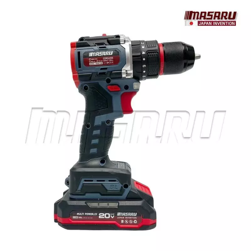 MASARU รุ่น SCDH-125 แรงบิด 60 N.m สว่านกระแทกไร้สาย 3 ระบบ มอเตอร์ Brushless พร้อม ดอกสว่าน อุปกรณ์ครบกล่อง สว่านไฟฟ้า