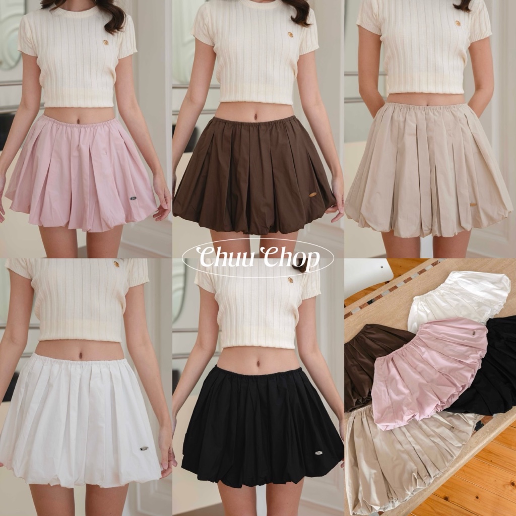 chuuchop(C8335)Chuuchop balloon skirt กระโปรงบอลลูน | Shopee Thailand