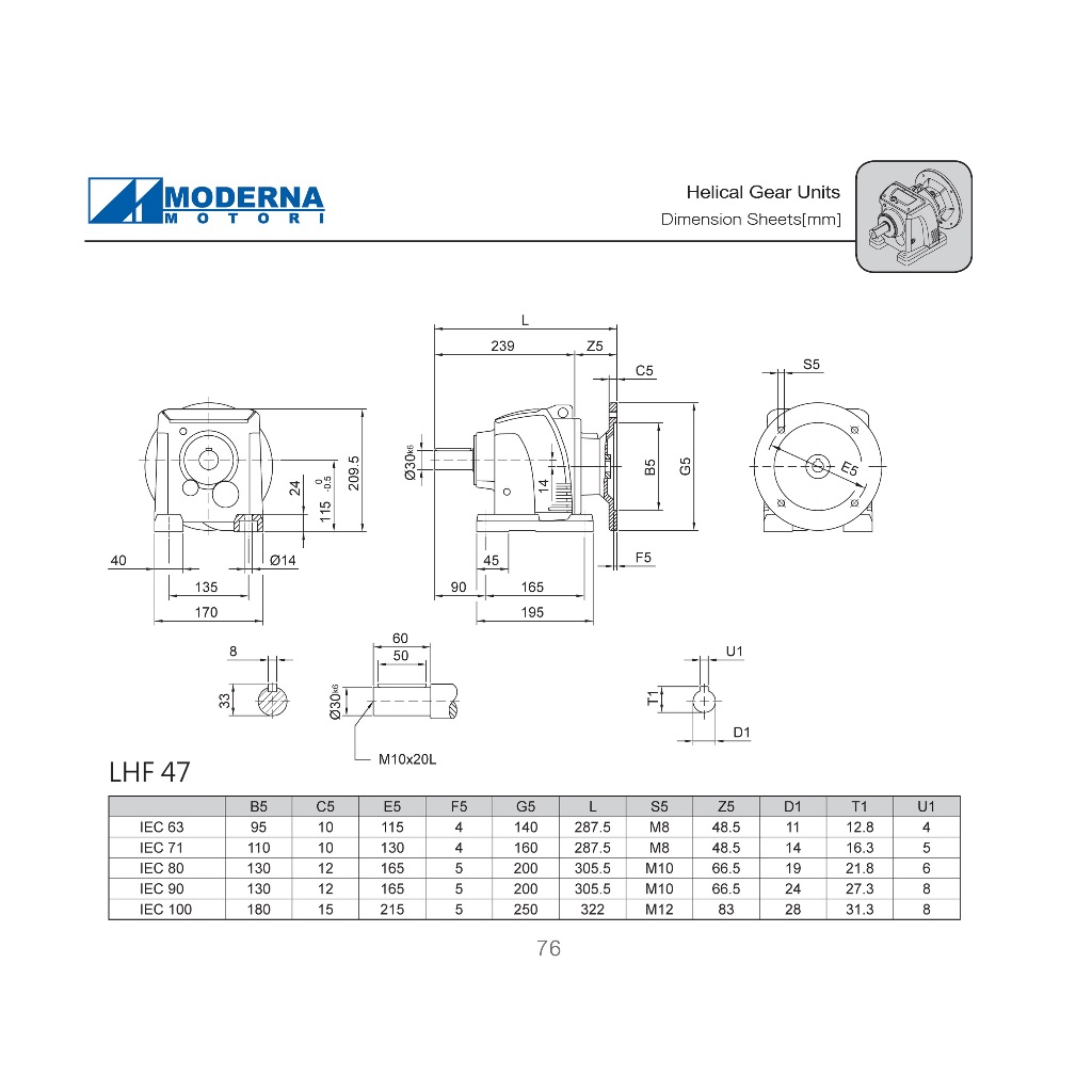 มอเตอร์เกียร์ทดรอบ 1 แรงม้า(0.75kw) 1:5,10,15,20,30,50,100 Helicalgear ...