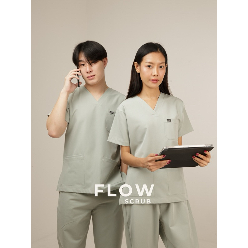 FLOW SCRUB ชุดสครับ UNISEX SEA SALT COLOR | Shopee Thailand