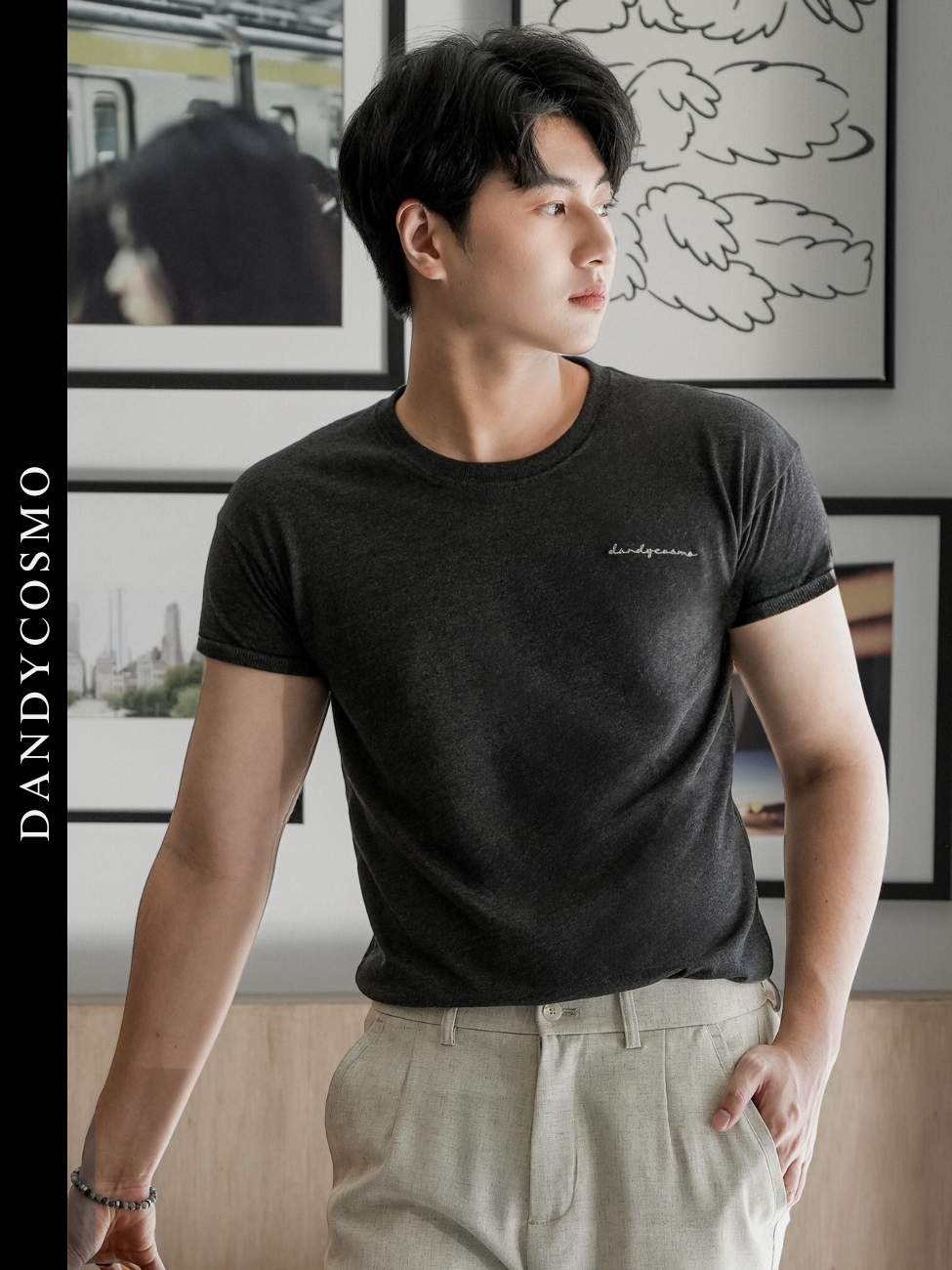 DANDY COSMO | [7สี]เสื้อยืด Muscle-Fit รุ่น Signature ผ้า Super Soft ...