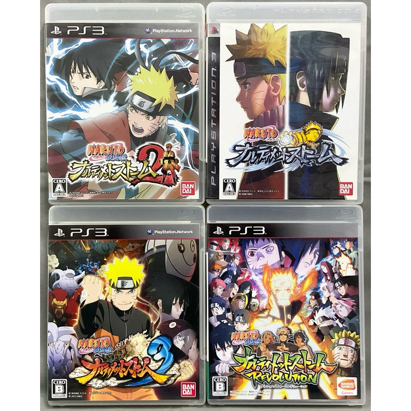 Lot De 3 Jeux PS3 Naruto Ultimate Ninja Storm 1 2 3 - Version Française, Bon état