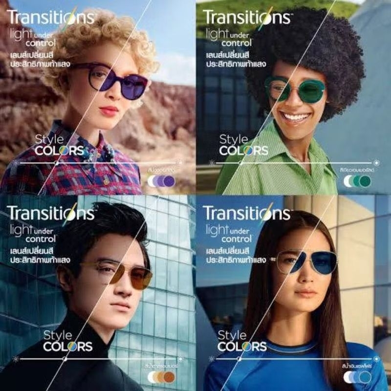 สั่งตัดเลนส์ แถมกรอบ RX.แล็ป Essilor Transition Gen8 XtraActive ...