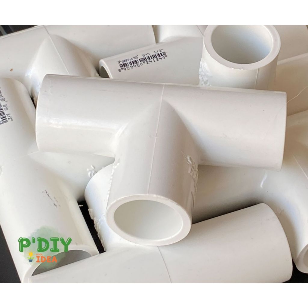 ข้อต่อ 3 ทาง สีขาว pvc 4 หุน หรือ 1/2นิ้ว ยี่ห้อ ท่อน้ำไทย | Shopee ...