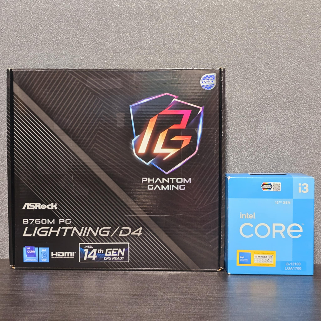 CPU INTEL CORE I3 12100 (Intel UHD Graphics 730) + ASROCK B760M PG ...