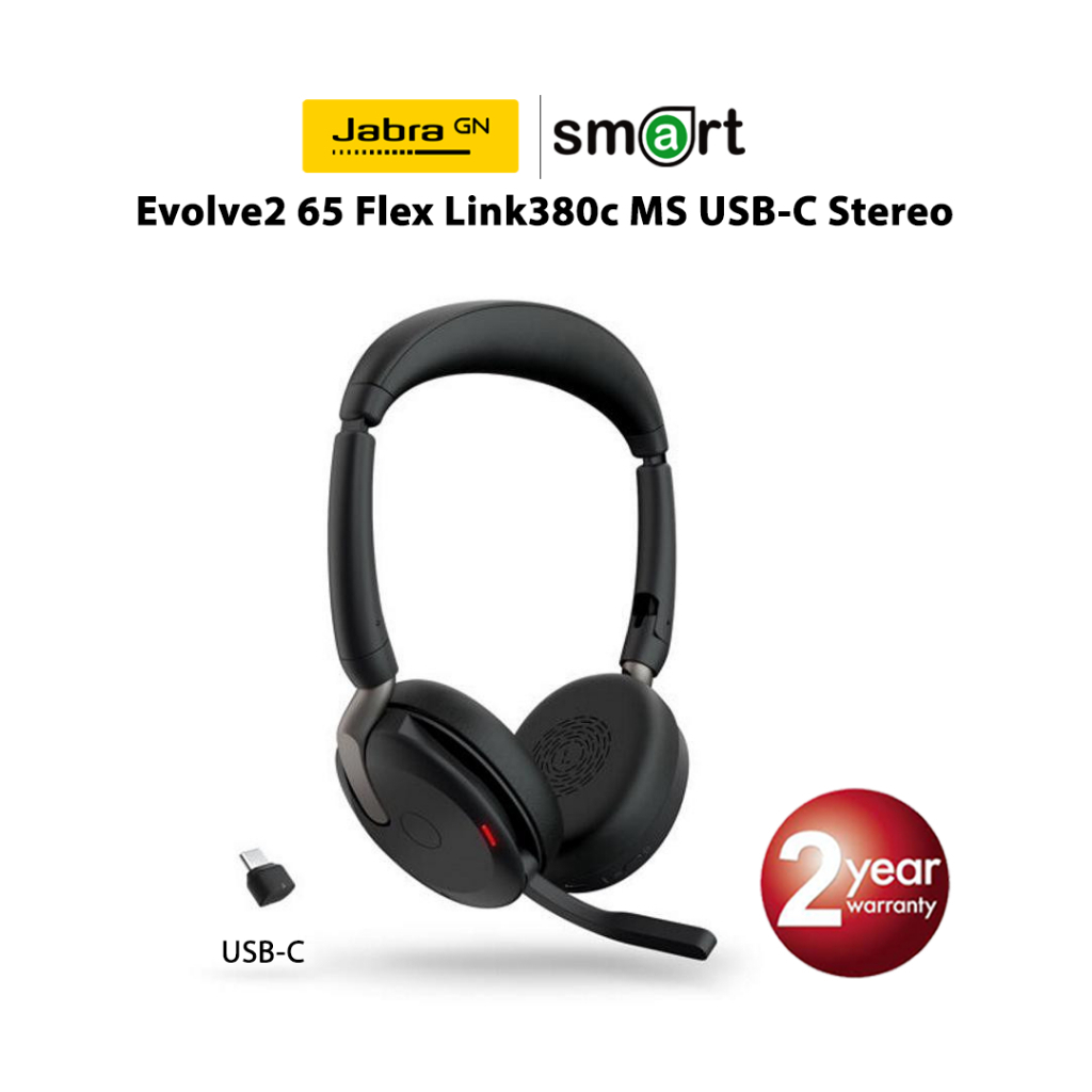 ☆新品☆ Jabra Evolve2 65 Flex Link380c Jabra Evolve2 65 Flex Wireless Headset, Link 380c, MS Stereo Black