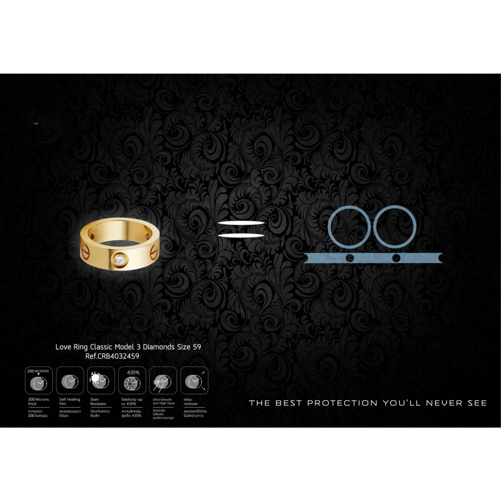 ฟิล์มกันรอยนาฬิกา Protection Film Cartier Love Ring Classic Model 3 ...