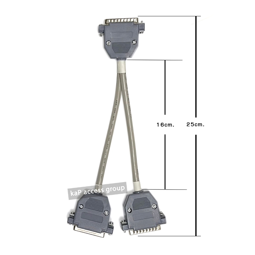 DB25 1 Male to duo Y 1 Male -1 Female Parallel Splitter cable (1/2 ...