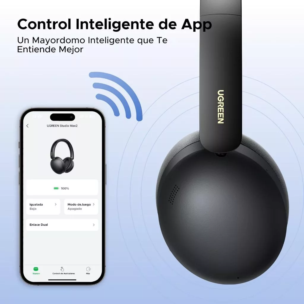 UGREEN HiTune Max 2 รุ่น HP205 หูฟังบลูทูธ Bluetooth 5.4 หูฟังไร้สาย ENC Headphones เชื่อมต่อ 2 อุปกรณ์พร้อมกัน