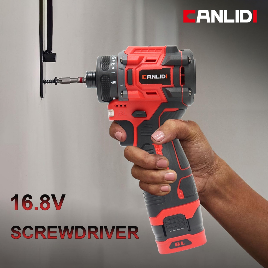 CANLIDI รุ่น CID-60-S แรงบิด 60 N.m ไขควงคลัชไร้สาย เจาะ ขันสกรู 16.8V BL มอเตอร์ไร้แปรงถ่าน ไขควงไร้สาย สว่านไร้สาย พร้อมชุดเครื่องมือ 1/4 นิ้ว