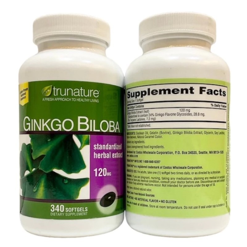 Trunature Ginkgo Exp.02/2026ขนาด 120 mg จำนวน 340 เม็ด | Shopee Thailand