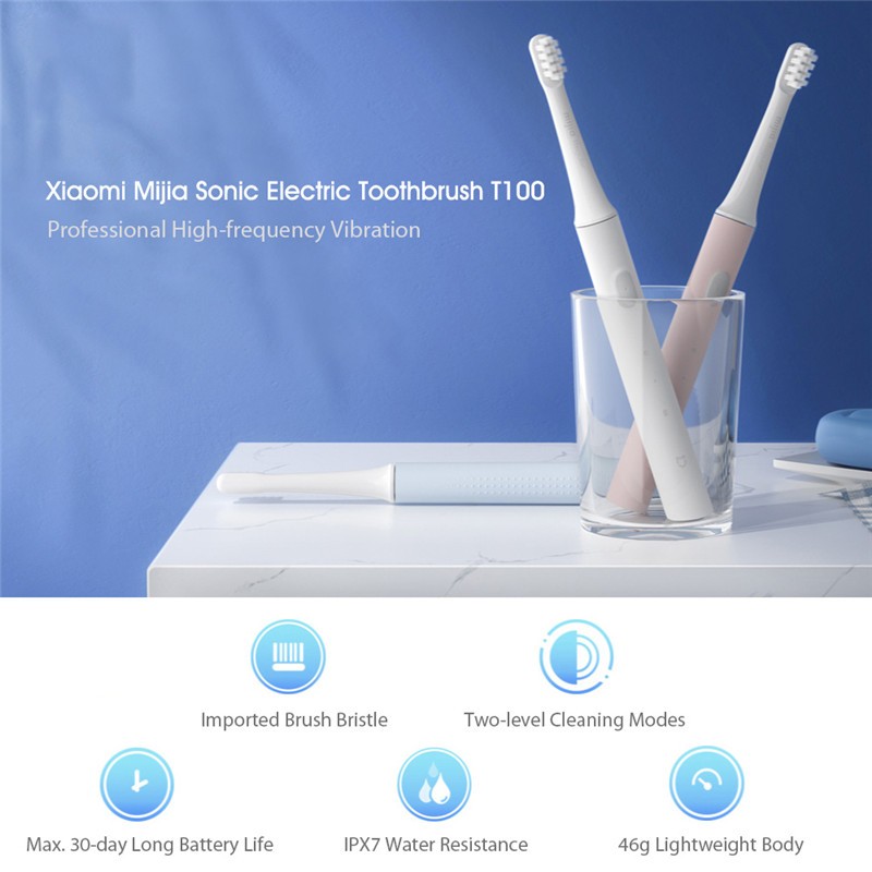 Xiaomi T100 Sonic Electric Toothbrush แปรงสีฟันไฟฟ้า แปรงสีฟันอัตโนมัติ ...
