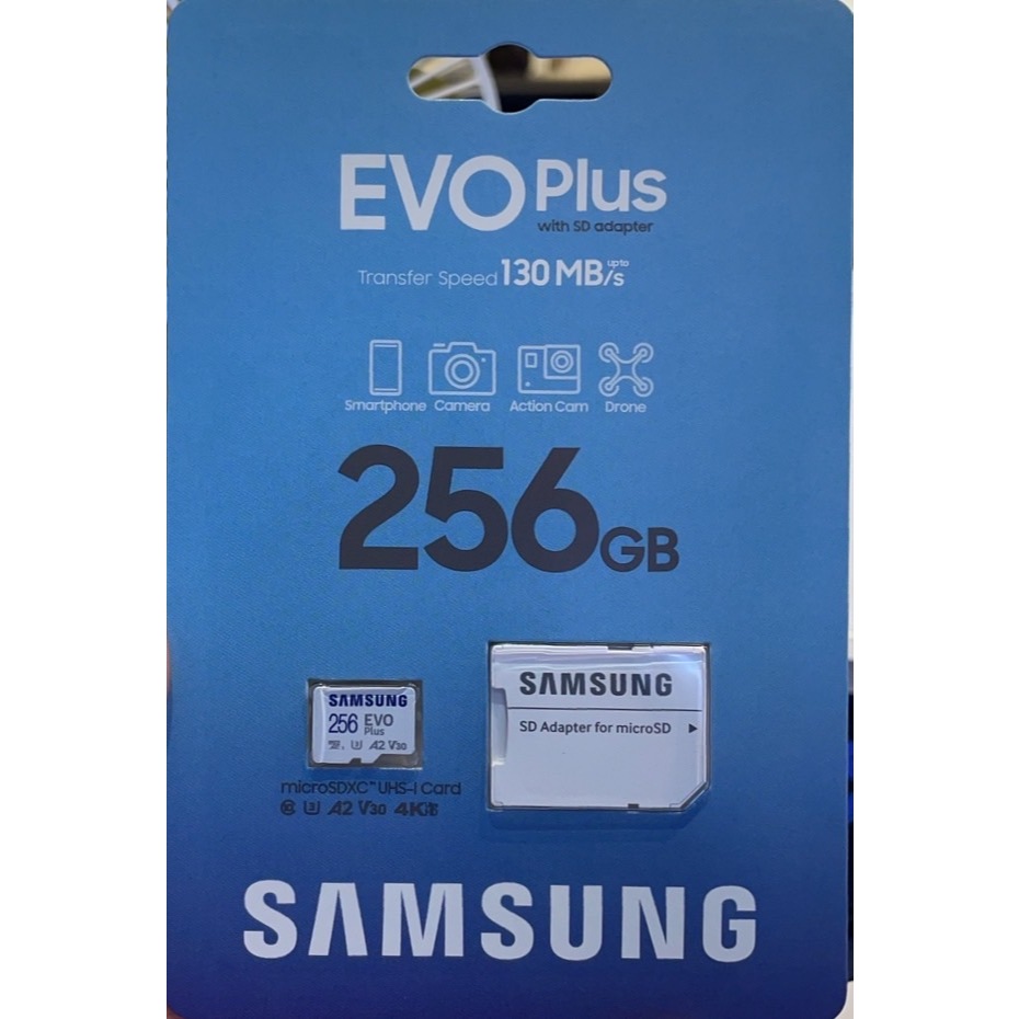 SAMSUNG l EVO Plus l Pro Plus Flash Card Micro SD 256GB Read Speed 160 ...