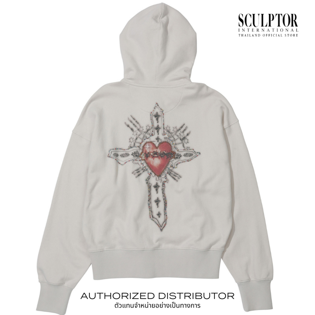 SCULPTOR® เสื้อฮูดดี้ Beaded Saint Hoodie Zip-Up | Shopee Thailand