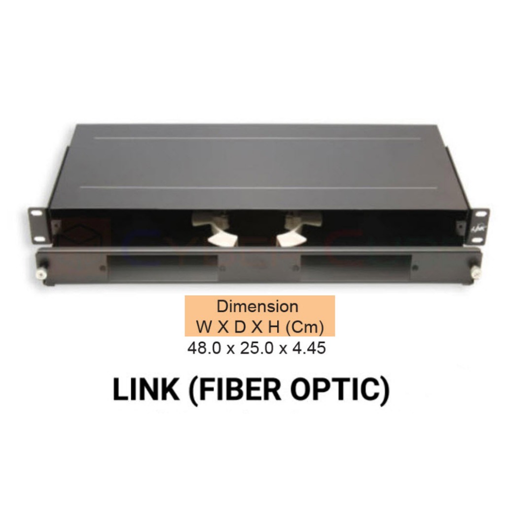 Link UF-2010A Fiber Optic Distribution 6-24F (2 Snap-In) Rack Mount ...