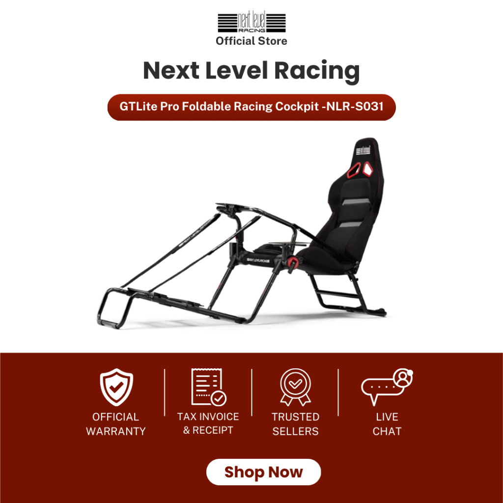 Next Level Racing (NLR-S031) GT Lite Pro Folding Cockpit สำหรับวางพวง ...