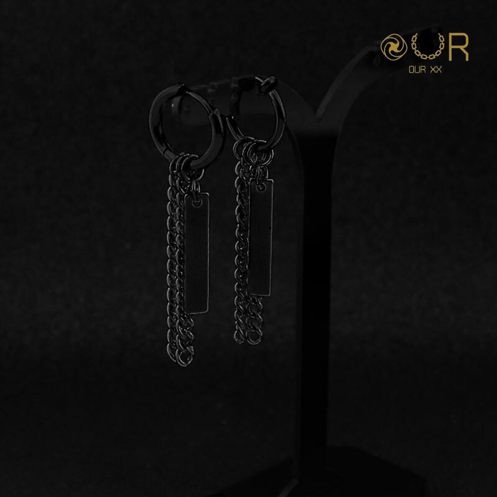 Our XX Chain Tangle ต่างหูห่วงเจาะและแบบหนีบ Pierced and Clip-on ...
