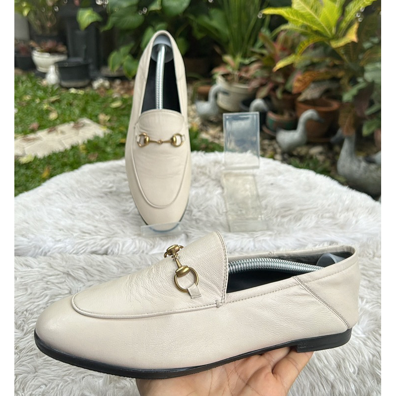 GG Men's Slip on Loafer White Cowhide 533938 main image 0
