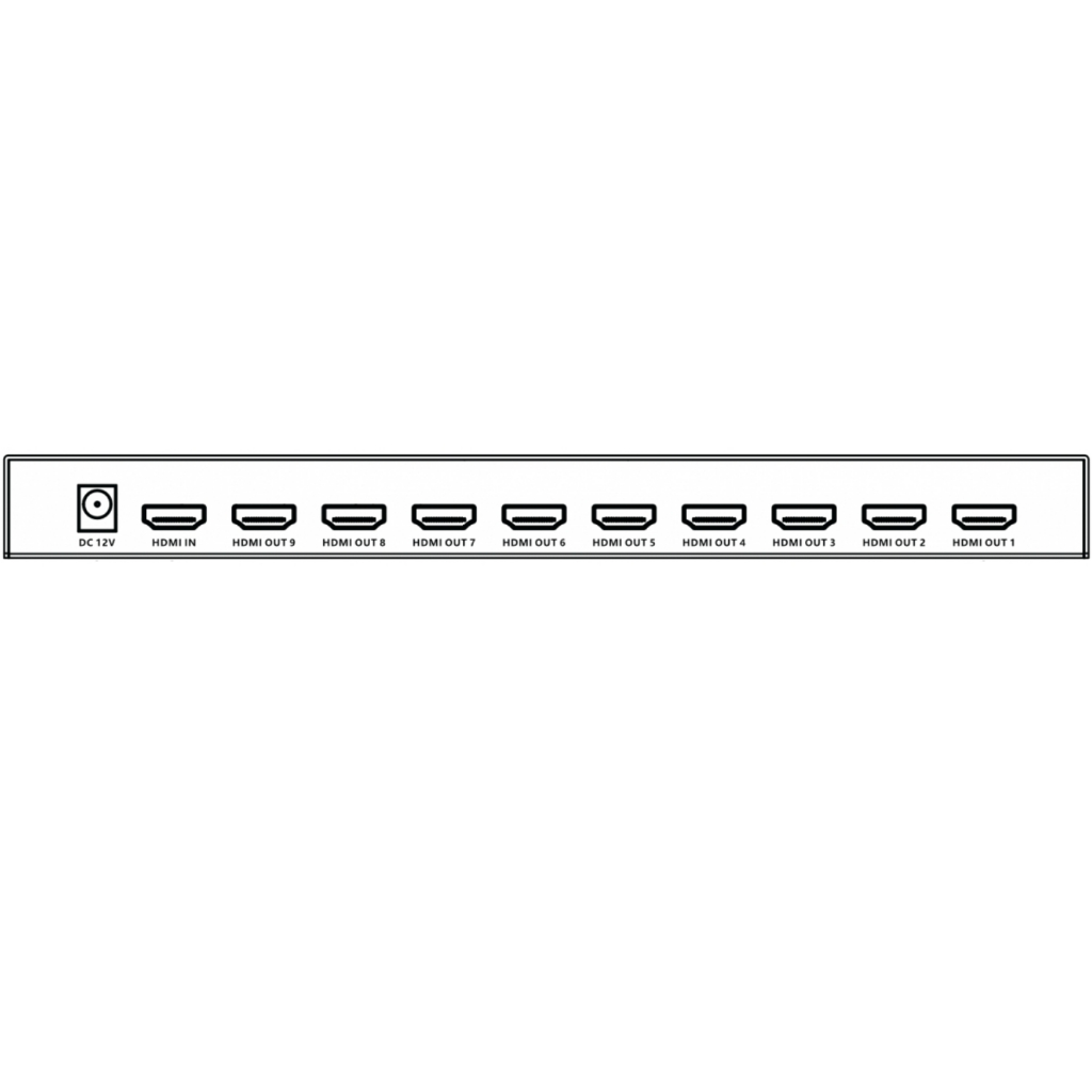 VANZEL Video Wall Controller 1 in 9 out อุปกรณ์ทำวิดีโอวอลล์ HDMI 9 จอ ...